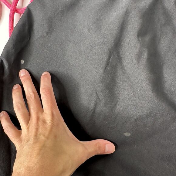 Nike Swoosh Cinch Pack Drawstring Bag Zipper Pocket Hot Pink Orange Sports Gym - Picture 3 of 13